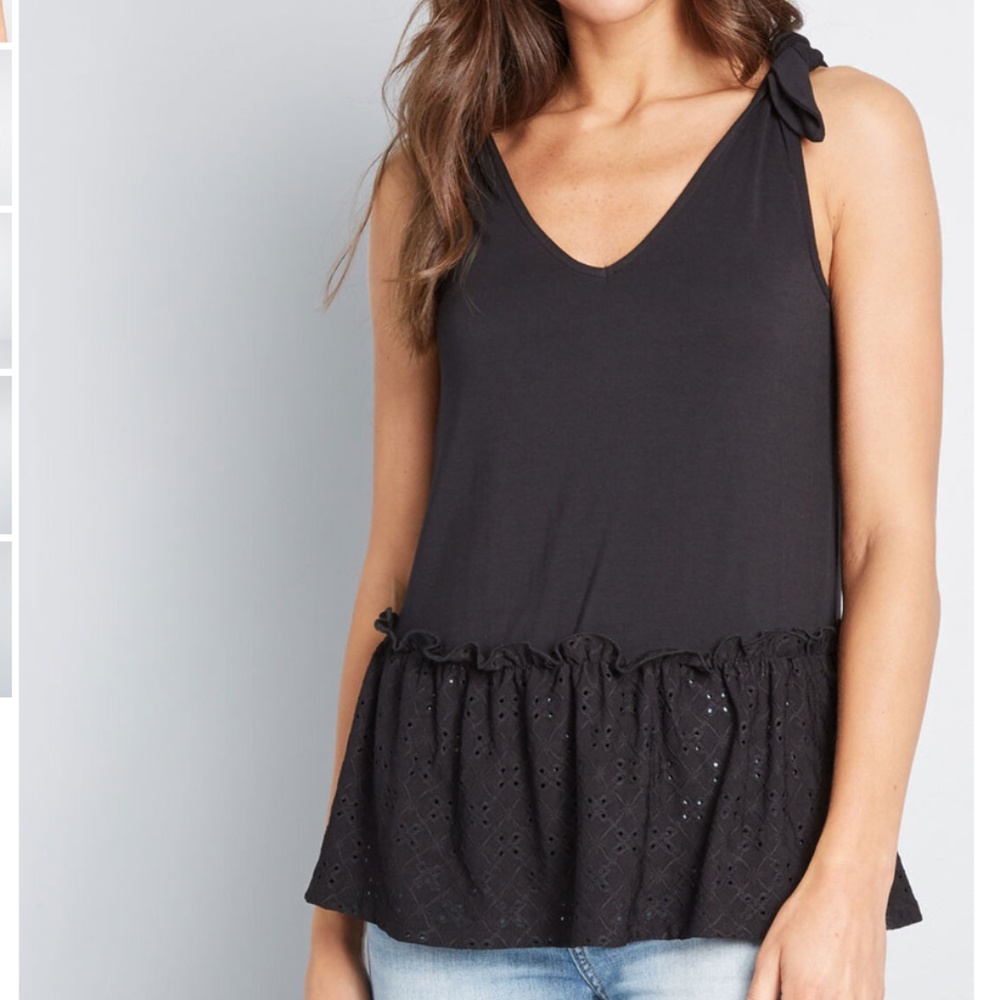 Knit Peplum Tank Top